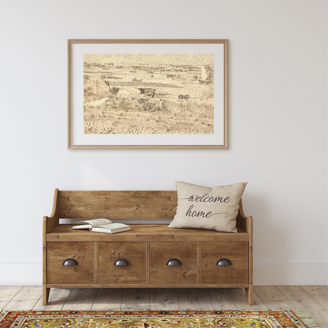 Vintage Art Landscape Painting Van Gogh Art Prints Landscape Sketch Print Art Artwork Reproduction Digitally Enhanced - Image 2