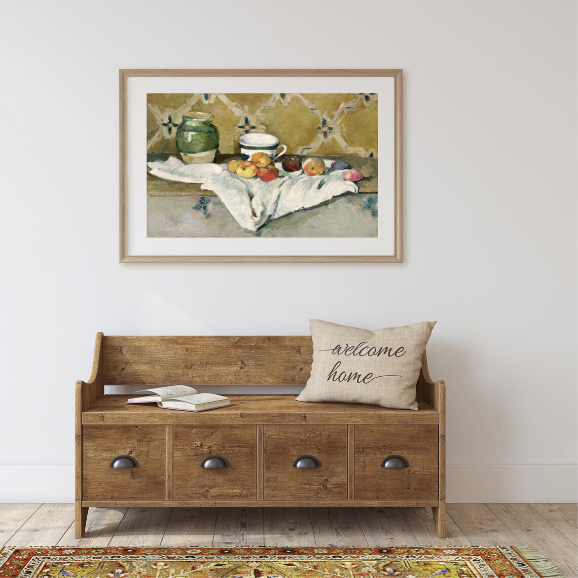 Rustic Farmhouse Kitchen Still Life Art Print - Image 2