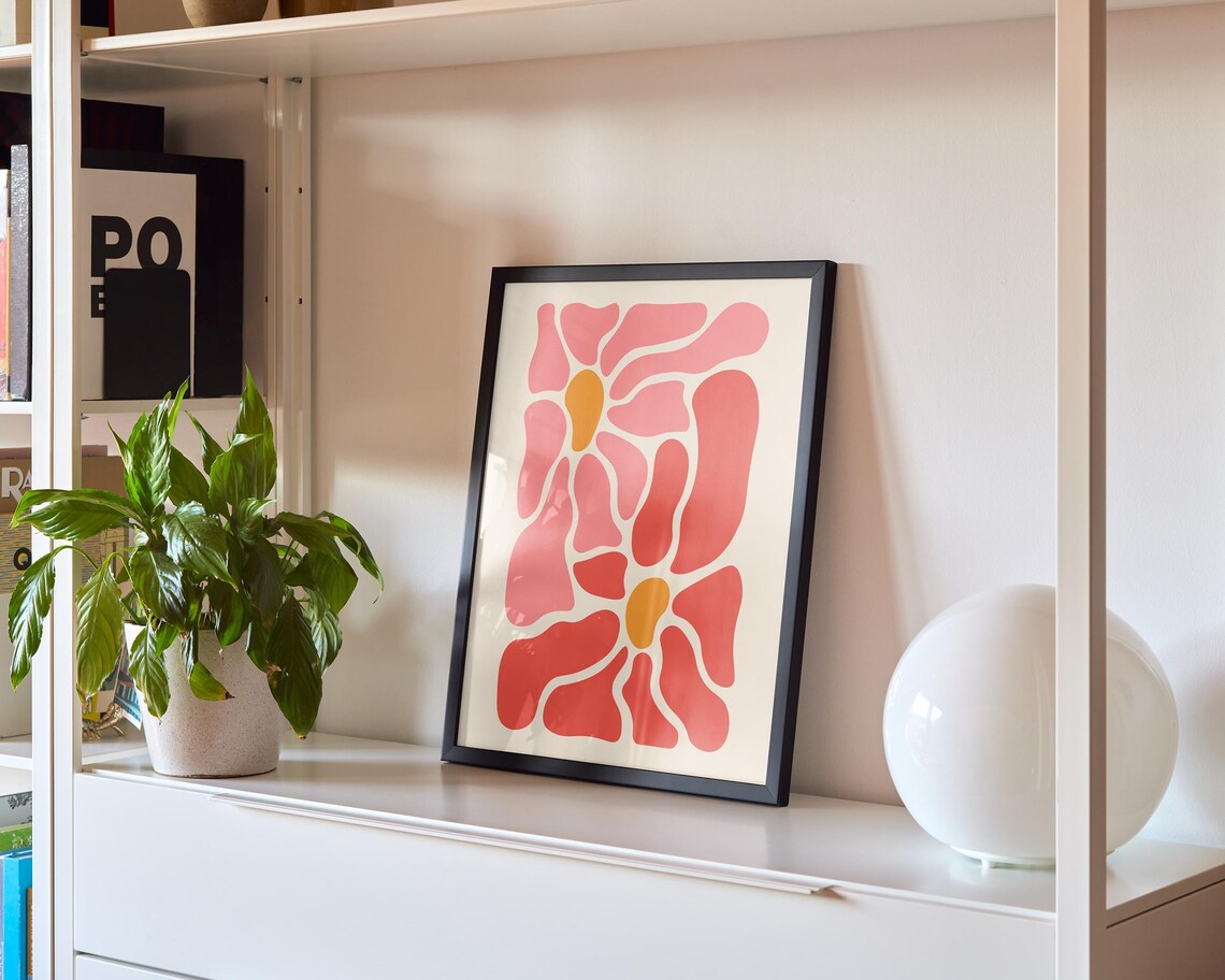 Boho Flower Abstract Botanical Art Print - Image 6