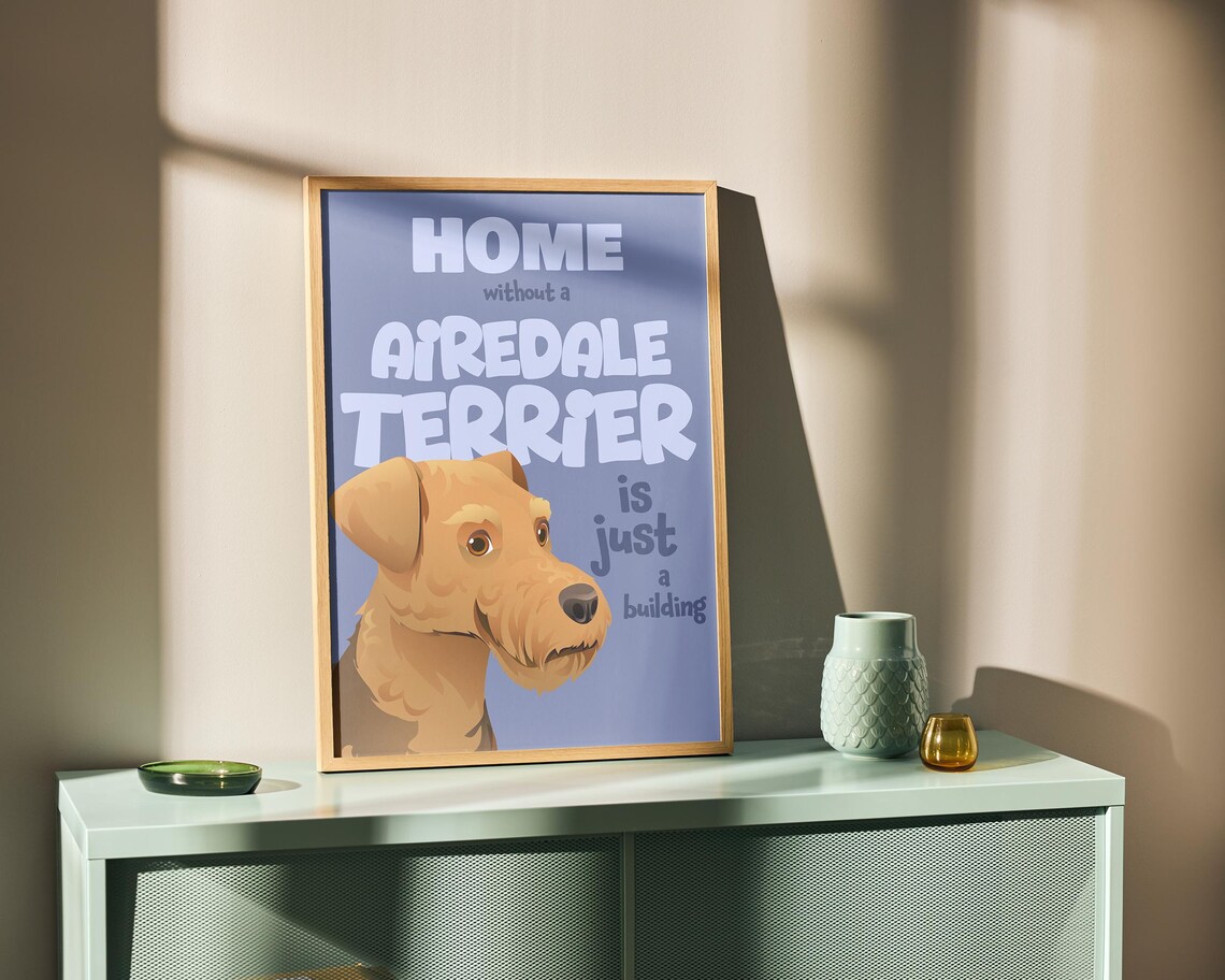 Airedale Terrier Art Print, Dog Lover Gift - Image 2