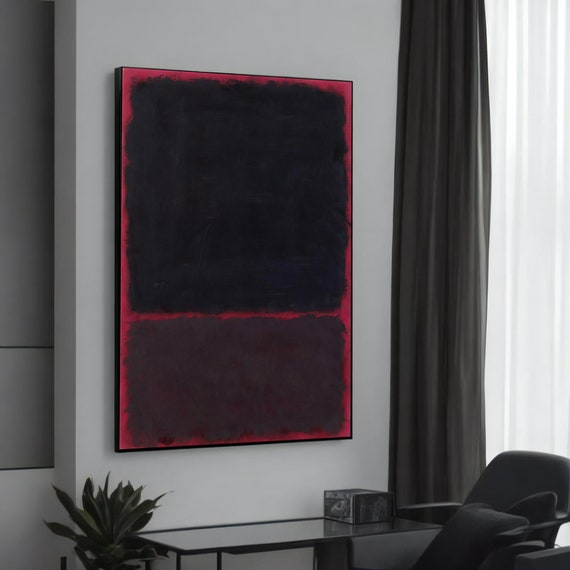 Dark And Moody Abstract Canvas Painting By Mark Rothko Modern Art For Home Decor Contemporary Wall Unique