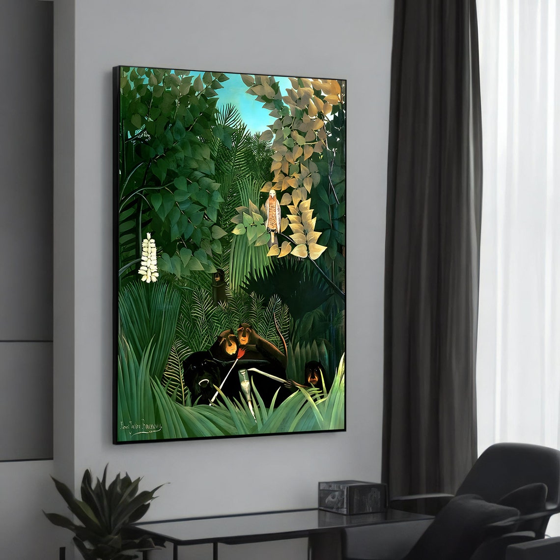 Henri Rousseau The Dream Jungle Nude Moonlight Naive Art Poster