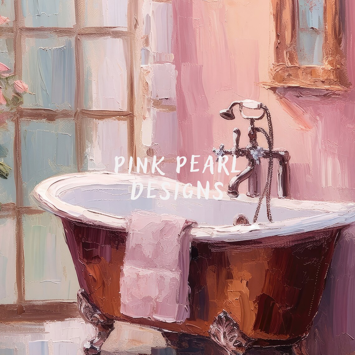 Pink Girly Bathroom Coquette Preppy Poster - Image 3