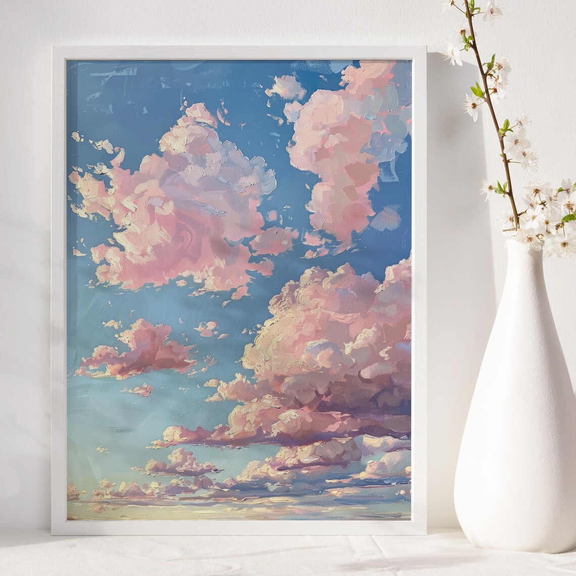 Pink Clouds Poster, Trendy Spring Sky Prints - Image 4