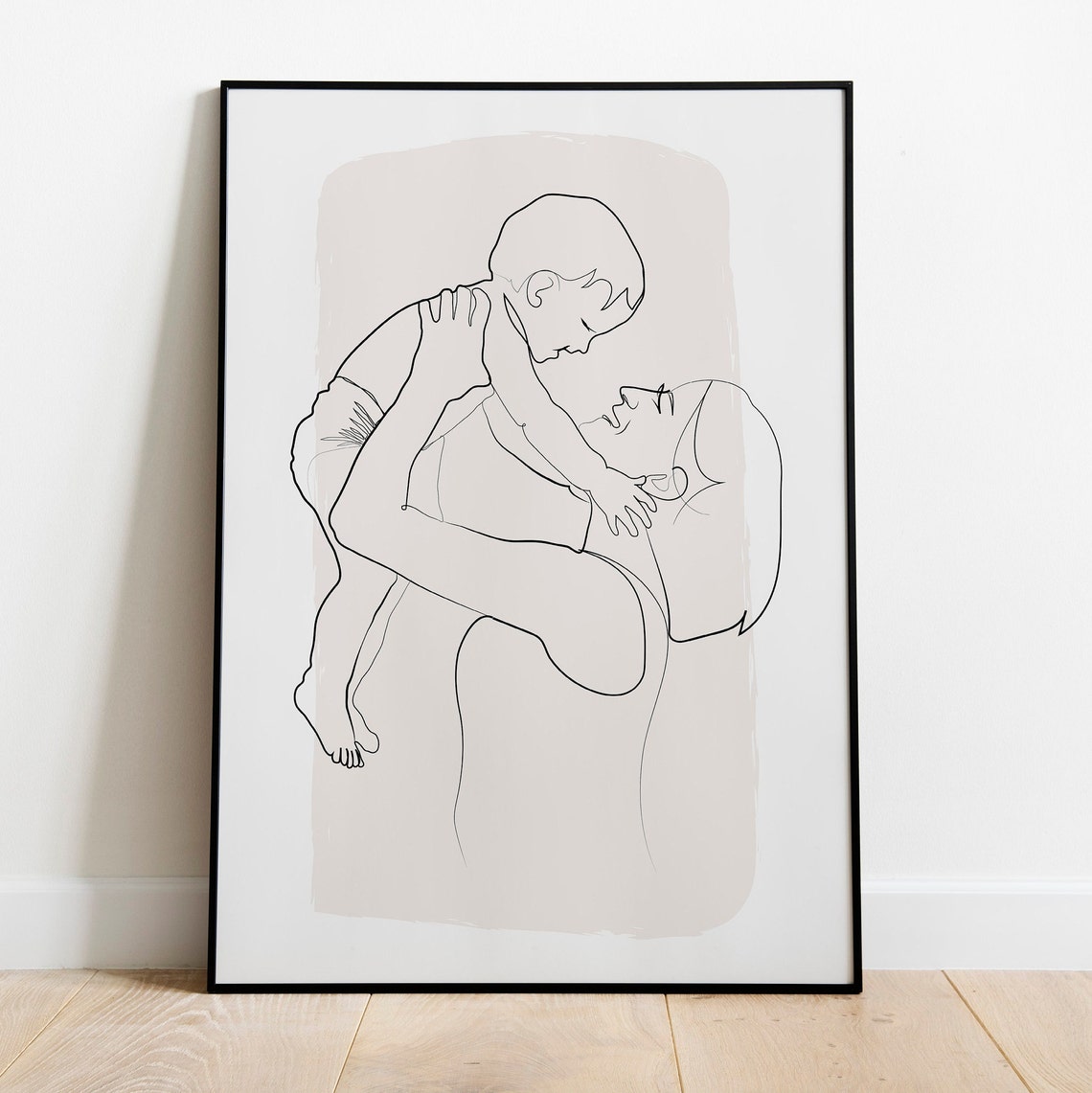 Mother And Daughter Wall Art Motherhood Art Mom Holding Toddler Baby Mommy And Child Wall Decor Pregnancy Gift