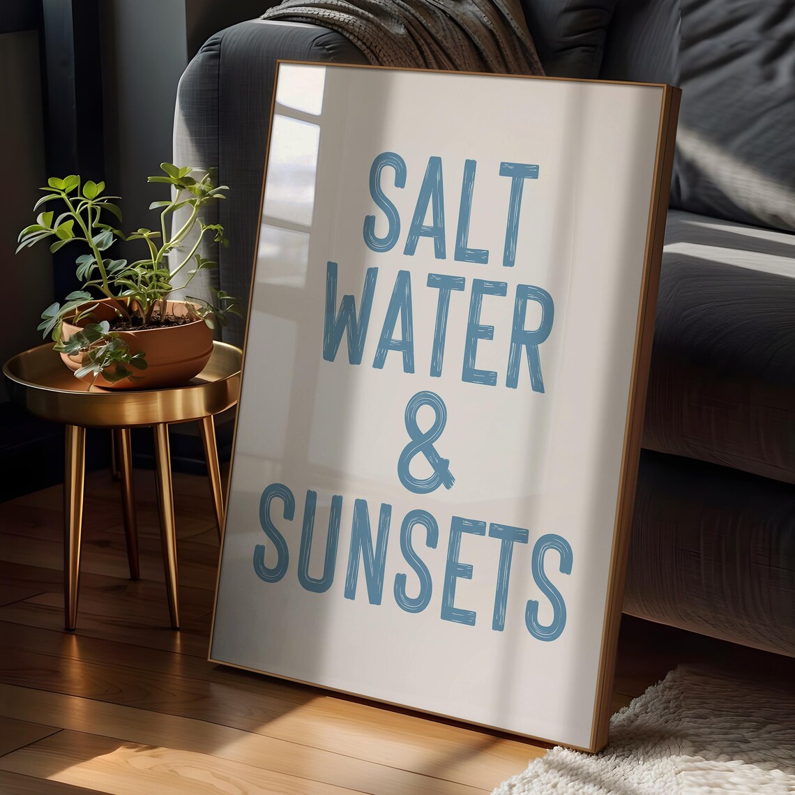 Light Blue Coastal Aesthetic Art Print, Beachy - Image 3