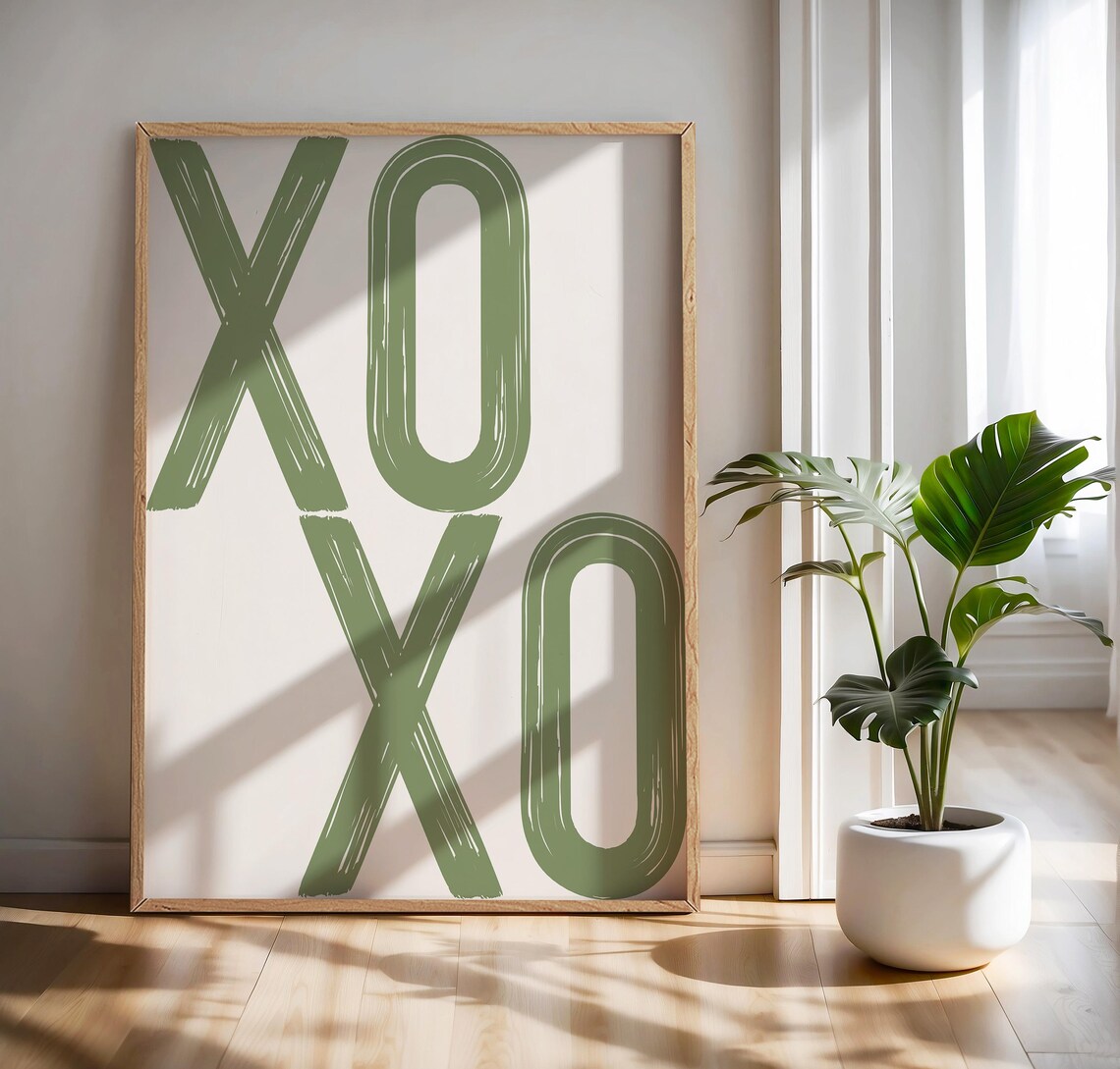 Xoxo Print, Retro Aesthetic Graffiti Wall Art - Image 4
