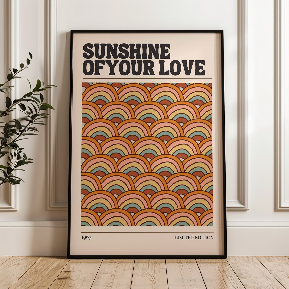 Sunshine of Your Love 1967 Retro Rainbow Poster Limited Edition Art
