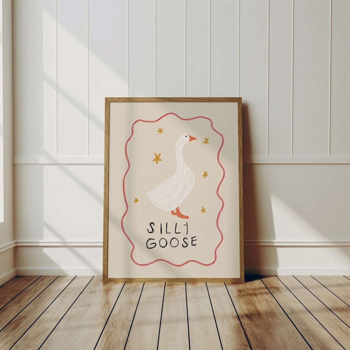 Silly Goose Cute Animal Nursery Art Print