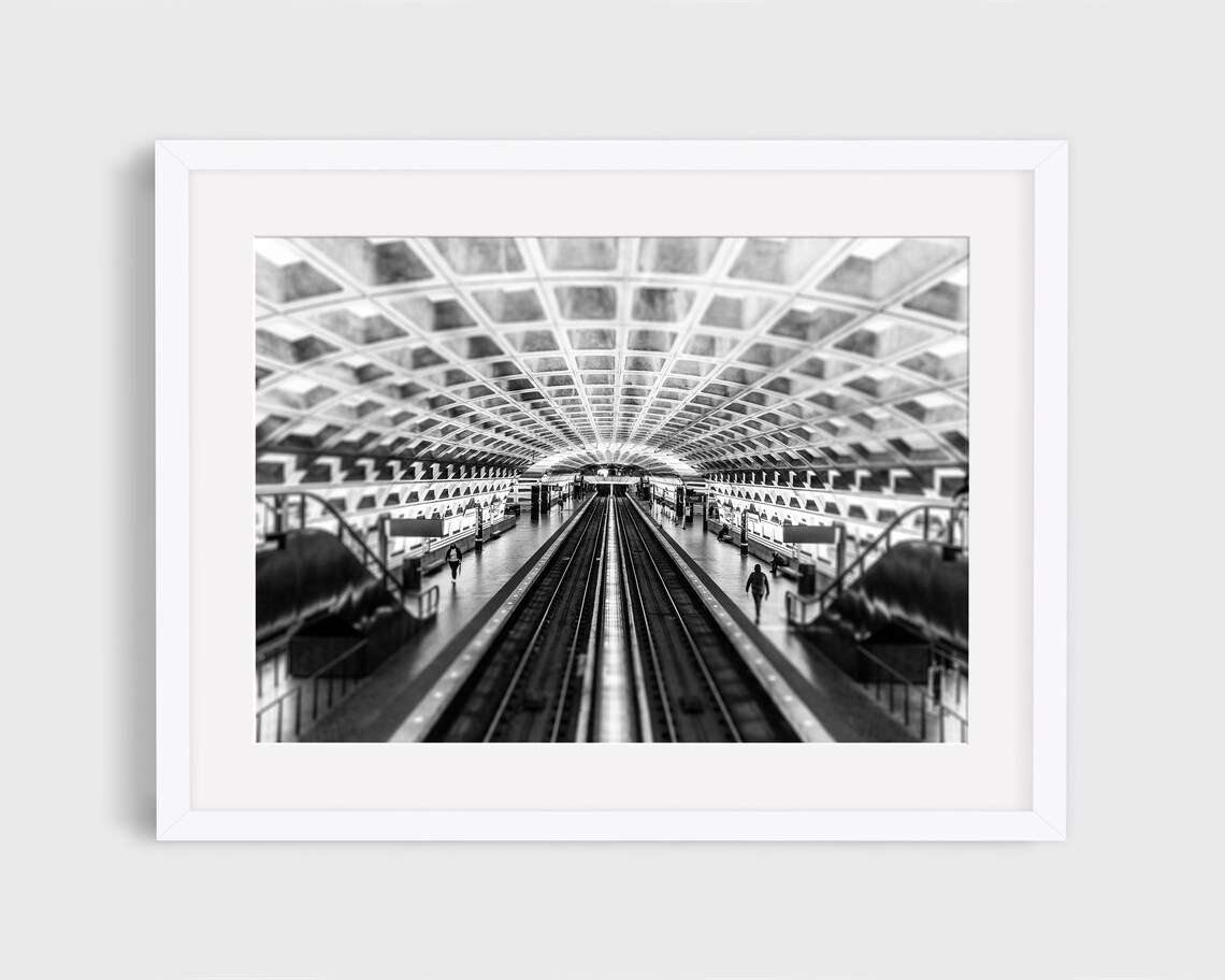 Washington DC Black And White Photography, Metro Center