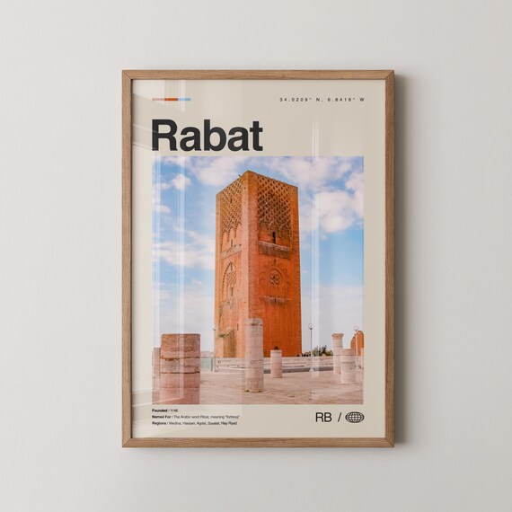 Rabat Morocco Historic Hassan Tower Capital Landmark Photo Poster