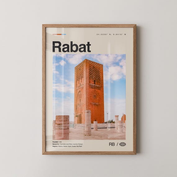 Rabat Print Wall Art Poster Photo Dcor Morocco