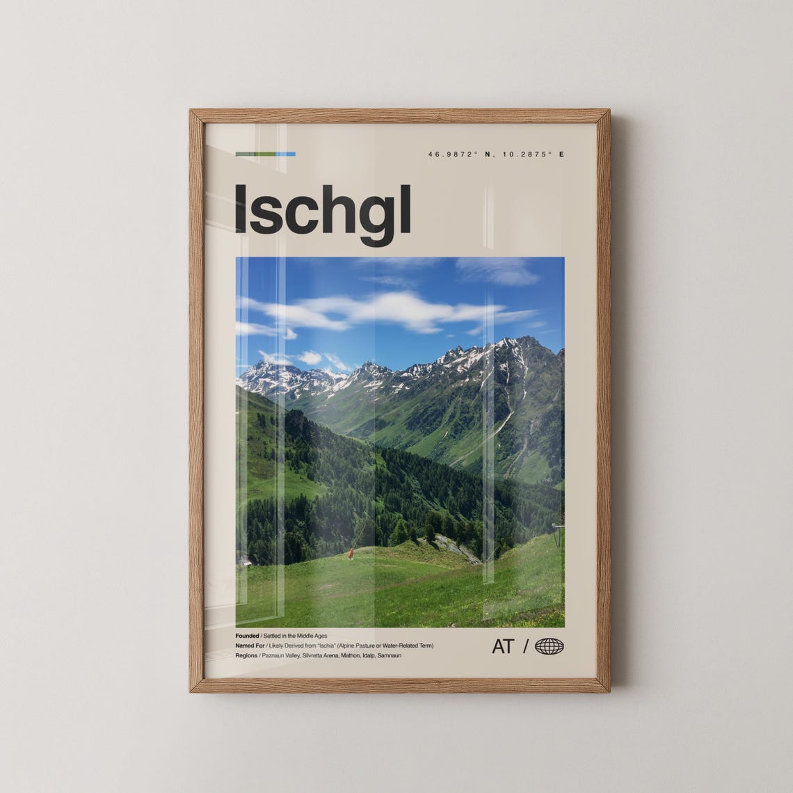 Ischgl Tyrol Austria Alpine Mountain Valley Photo Travel Poster