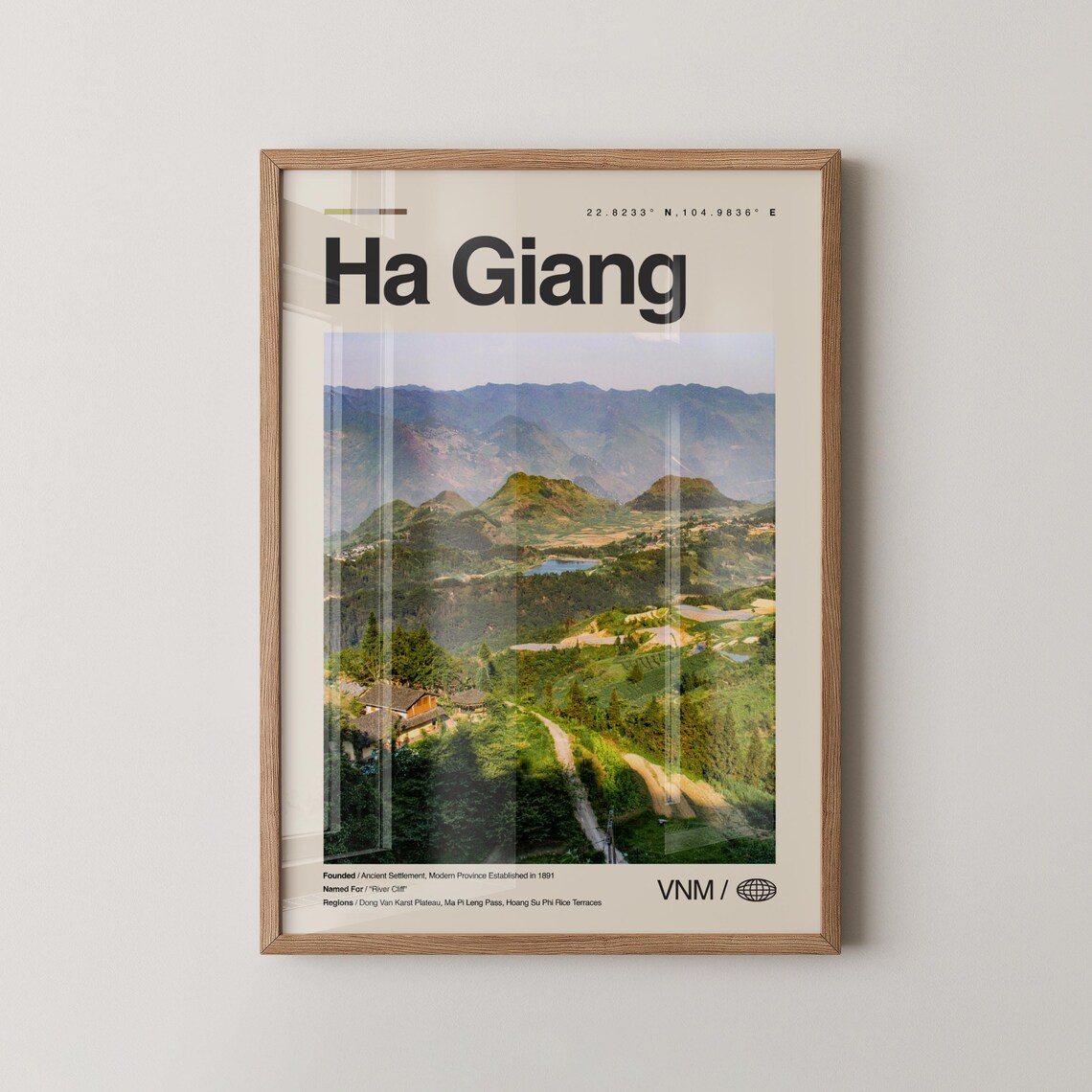 Ha Giang Vietnam Travel Art Rice Mountain Terraces Art Print