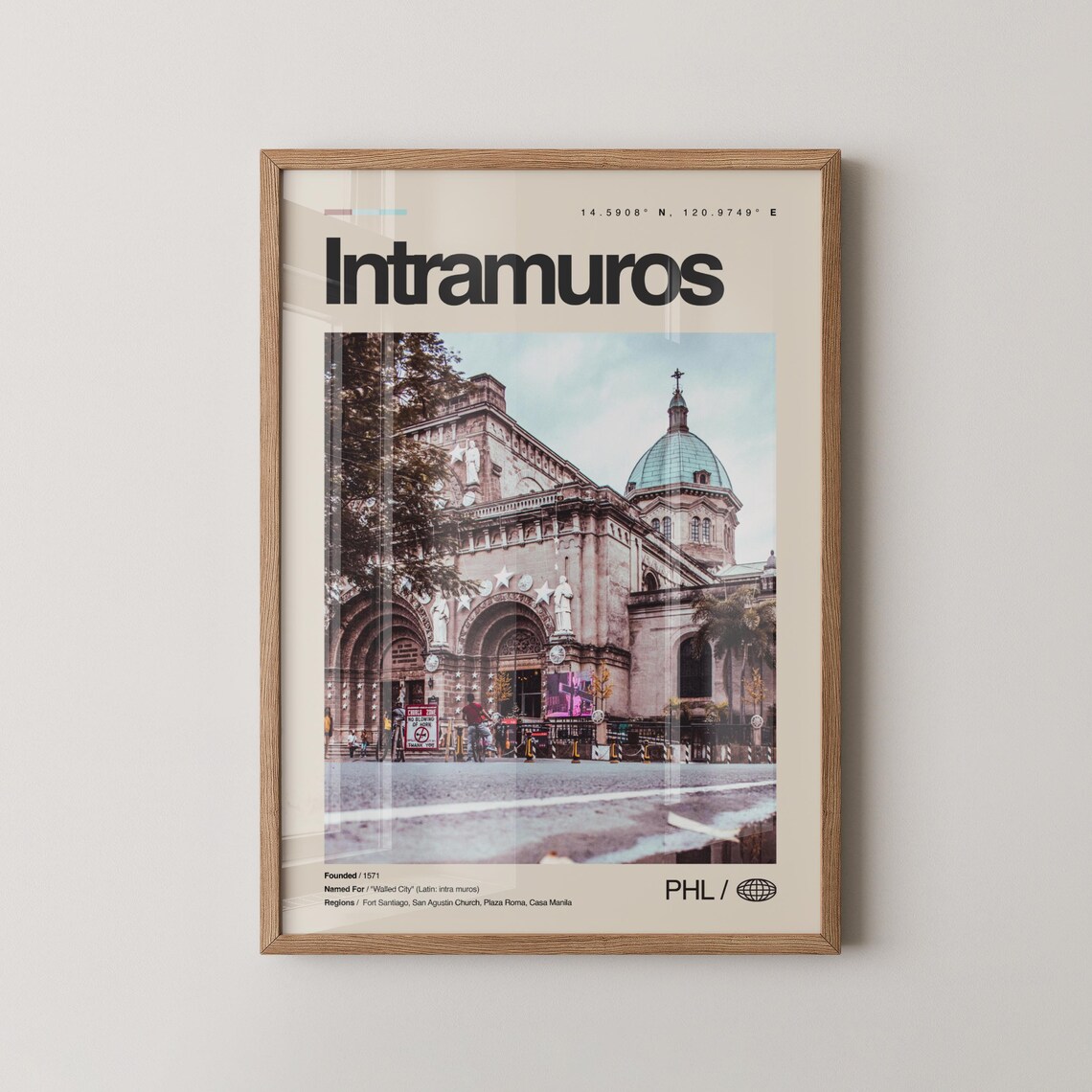 Intramuros Manila Walled City Stone Church Travel Photo Poster