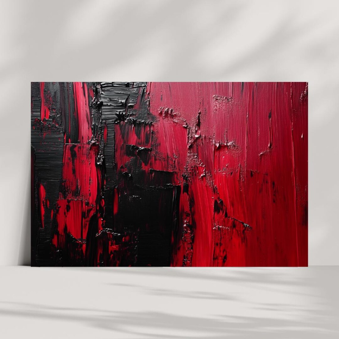 Abstract Modern Texture Painting, Moody Wall Decor