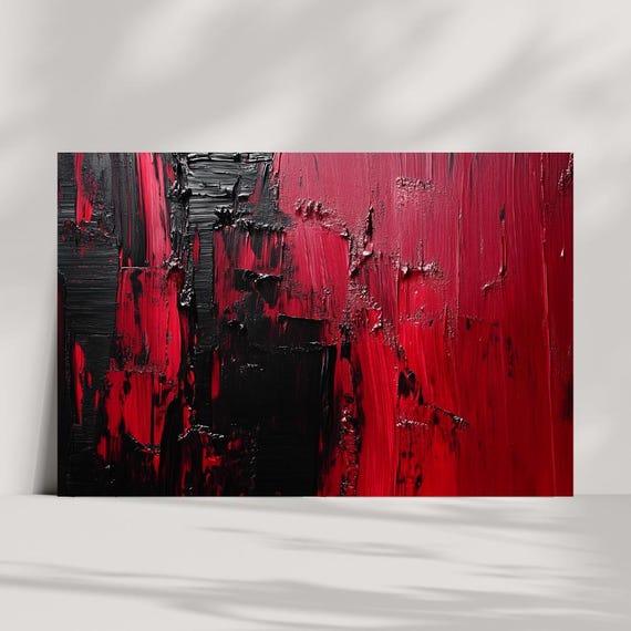 Abstract Modern Texture Painting, Moody Wall Decor