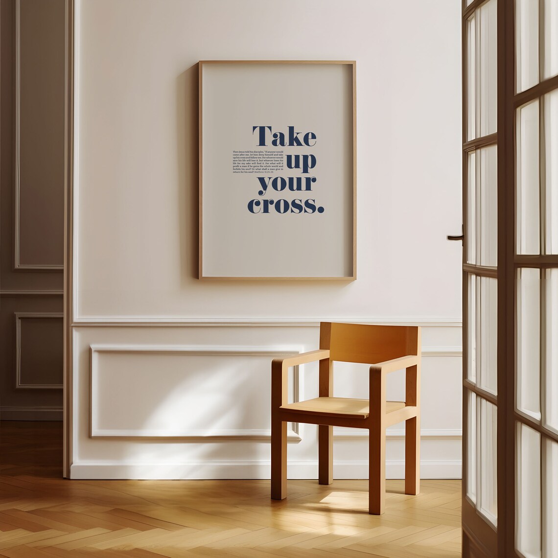 Take Up Your Cross Matthew 16 Scripture Art Print - Image 4
