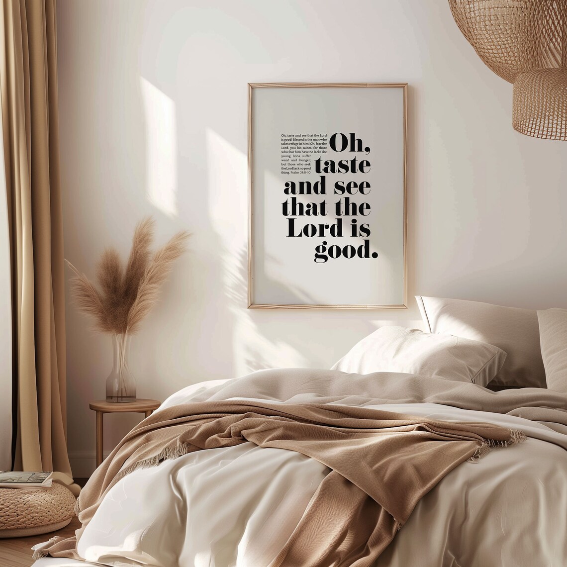 Psalm 34 Oh Taste And See Scripture Art Print - Image 3