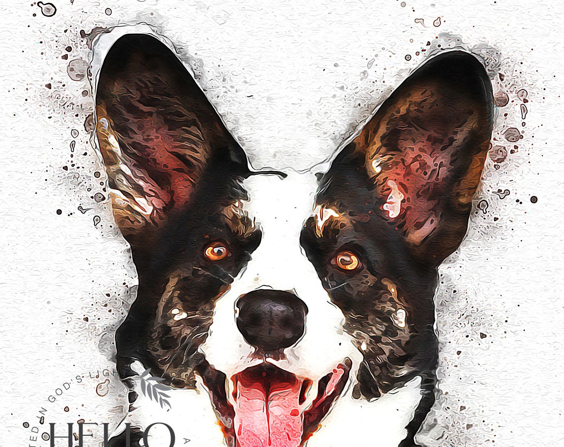 Dog Portrait Dog Art Custom Dog Watercolor Personalize Dog Drawing Dog Mom Gift Pet Art Pet Portrait Painting Gift For Her Gift For Momart - Image 4