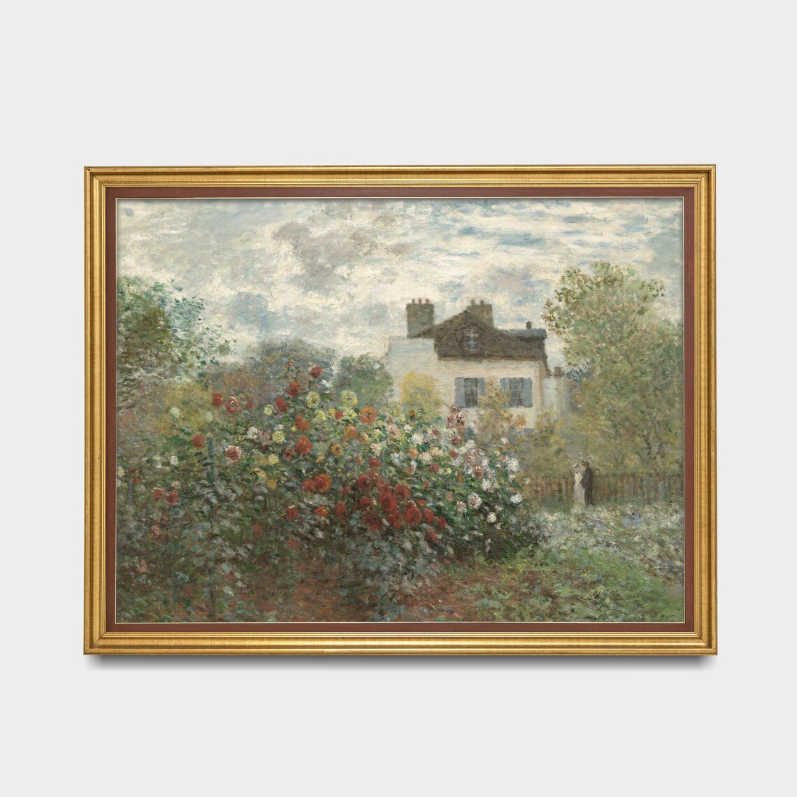Vintage Garden Landscape Art Print, Farmhouse Decor - Image 3