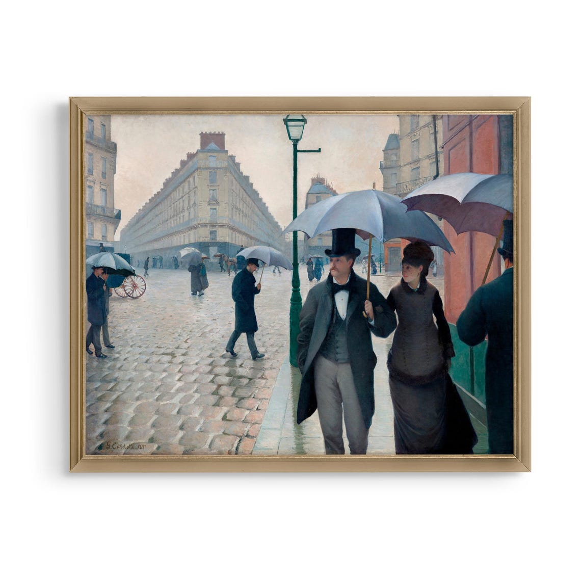 Caillebotte Paris Street Rainy Day Umbrellas Impressionist Poster - Image 5