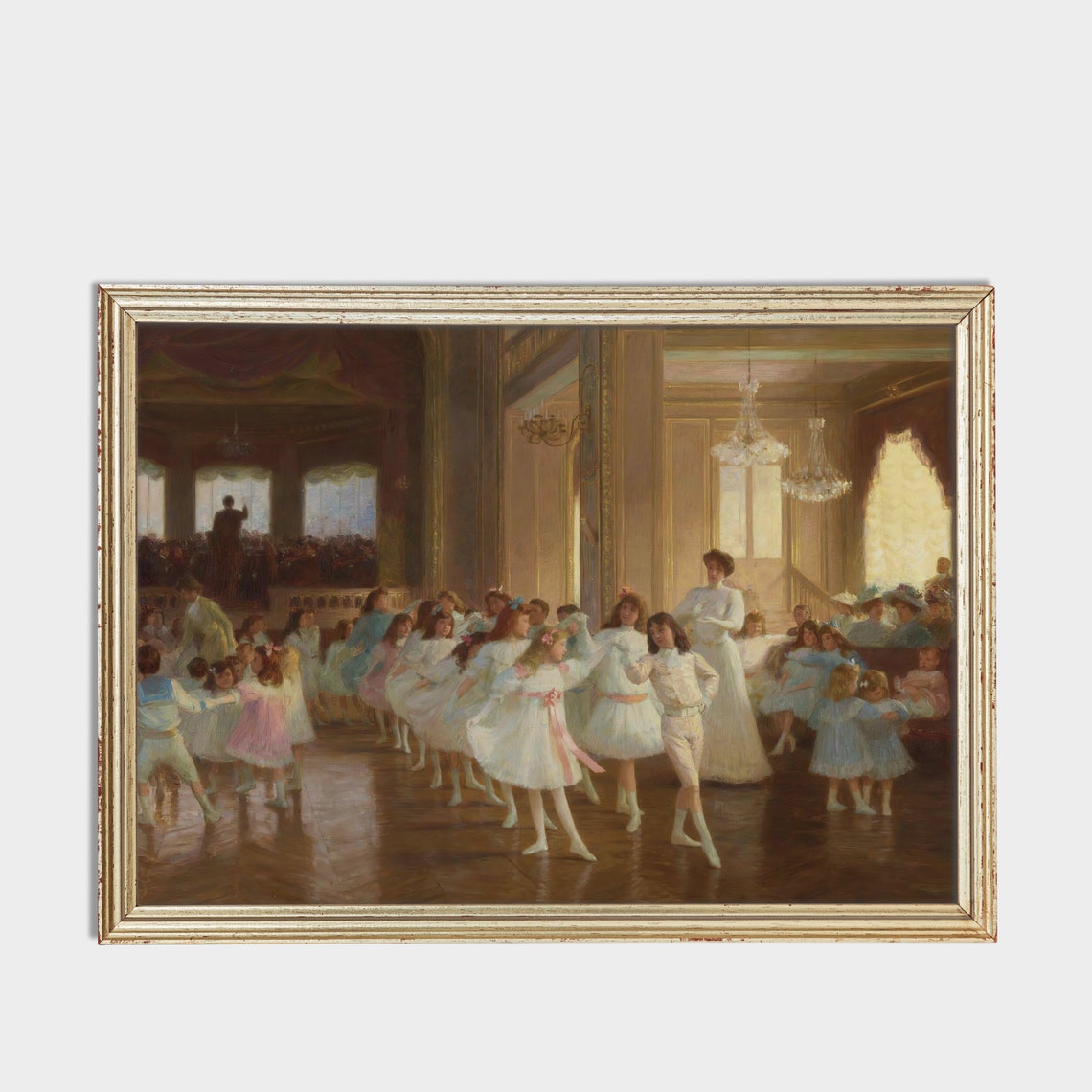 Print And Ship Vintage Figurative Print Antique Wall Art Childrens Dance At Studio Victorian Art Mailed Print Dance Room Decor - Image 3