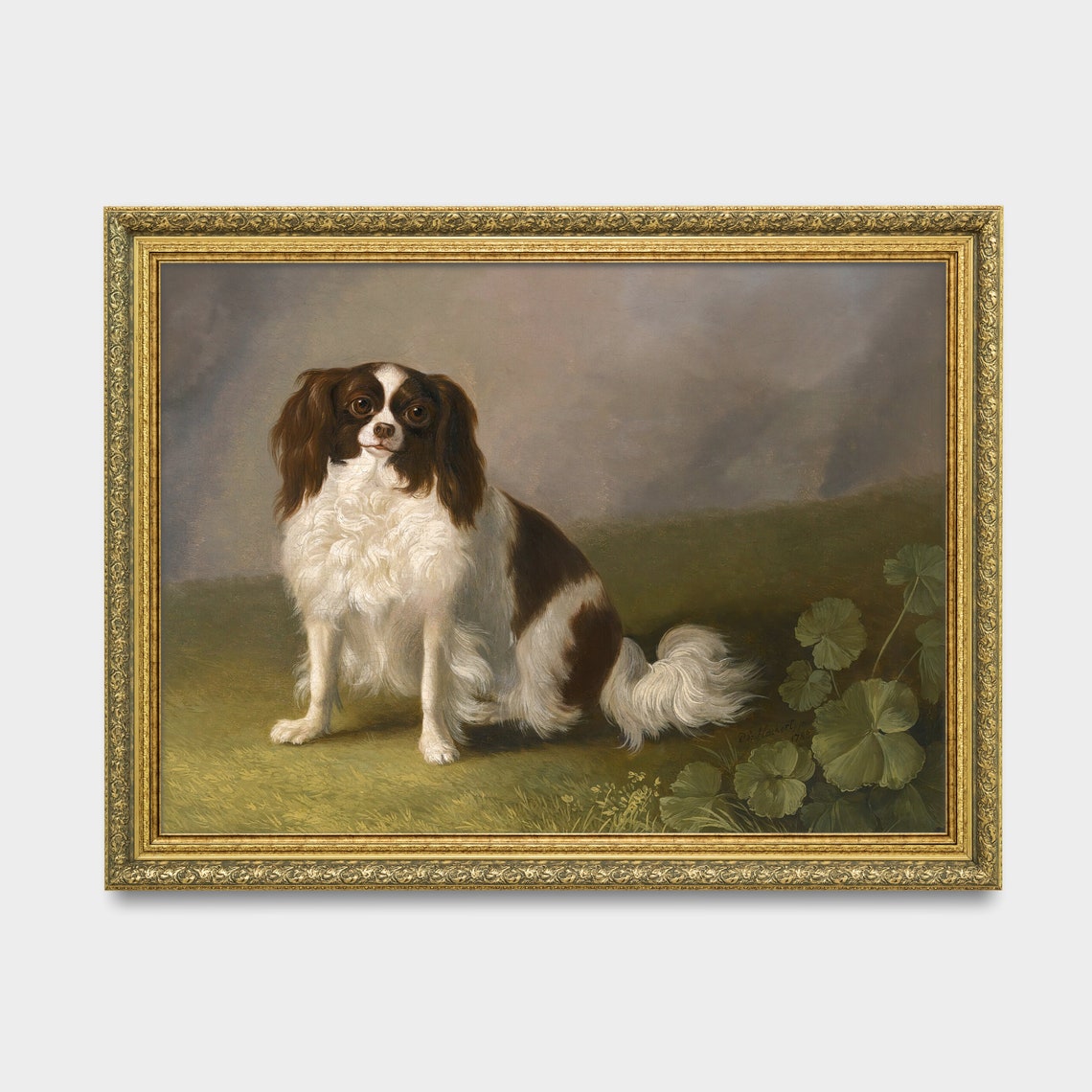Vintage Dog Painting Antique Animal Print Wall Art Oil Painting Print Farmhouse Decor Fine Art Print - Image 3