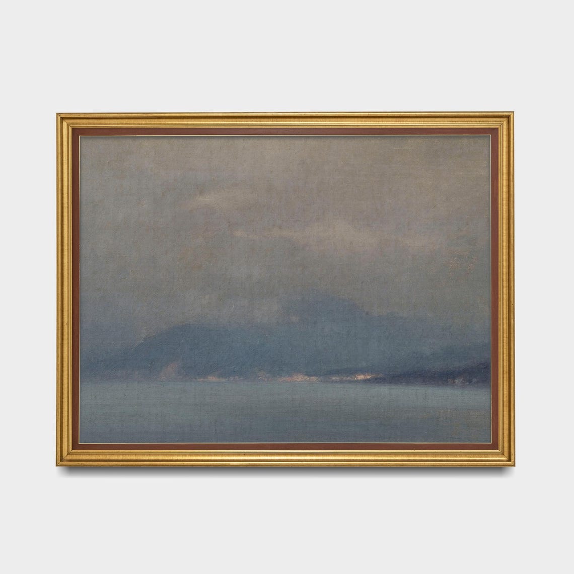 Misty Seascape Foggy Ocean Mountains Moody Coastal Marine Poster - Image 5