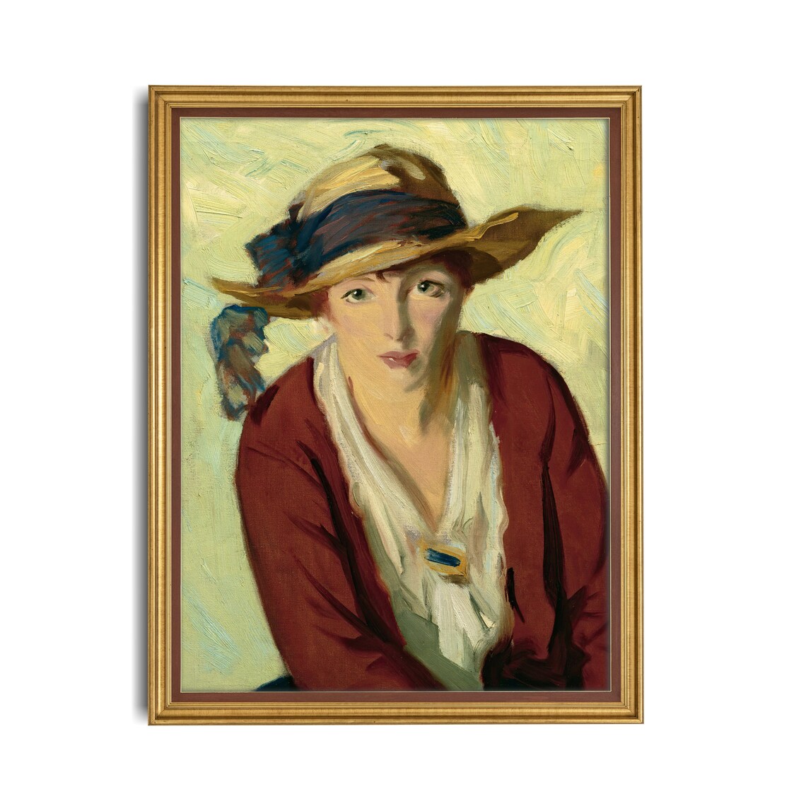Vintage Woman Portrait, Rustic 18th Century Art Print - Image 3