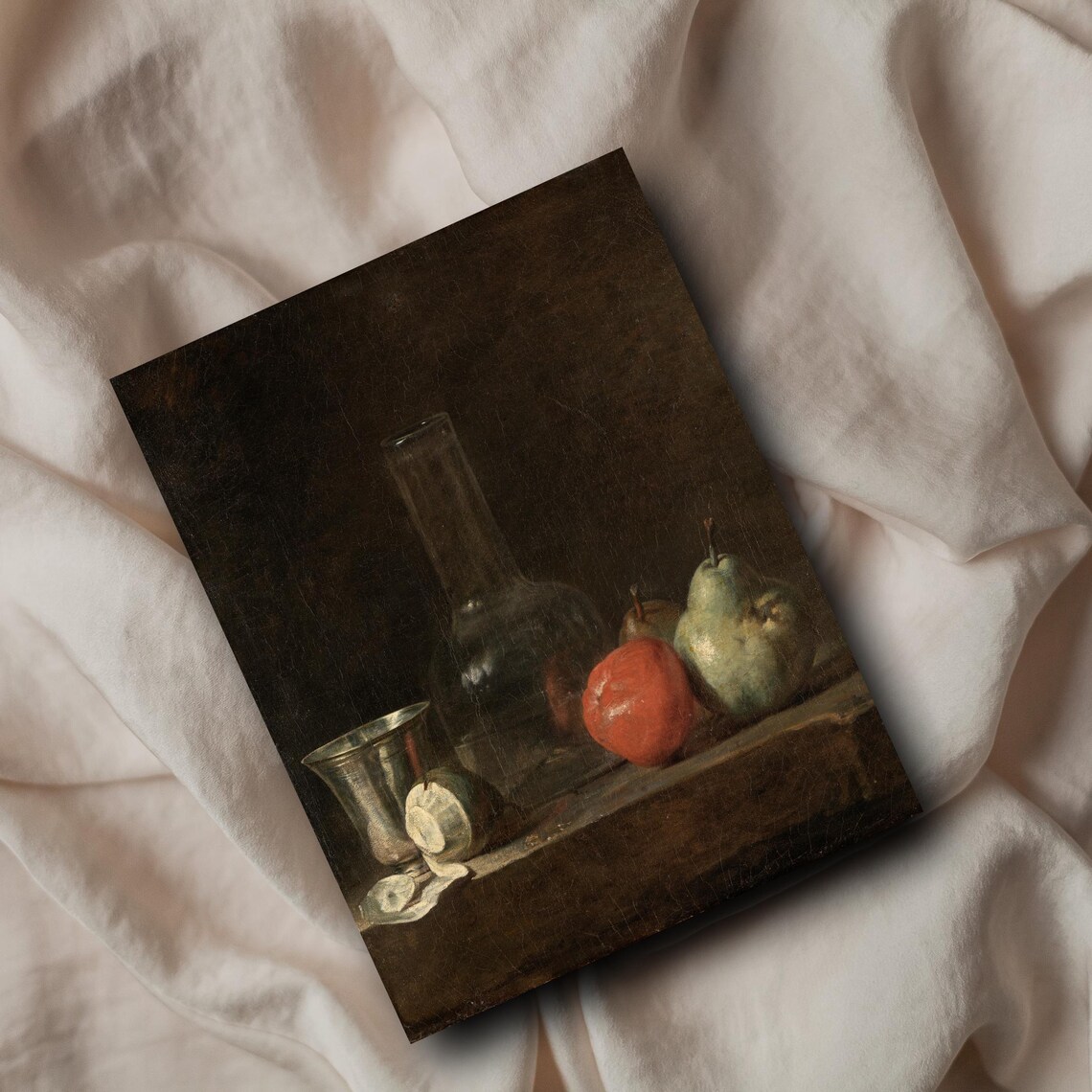Vintage Still Life Print Dark Academia Fruit Painting Old Master Style Artwork Rustic Kitchen Wall Art Moody Classic Decor - Image 4