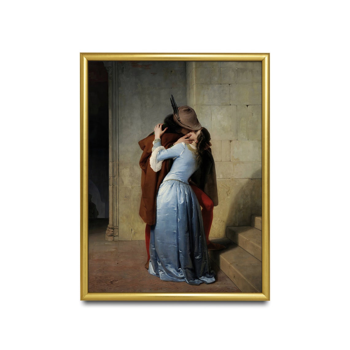 The Kiss by Francesco Hayez Romantic Couple Vintage Painting Poster - Image 4