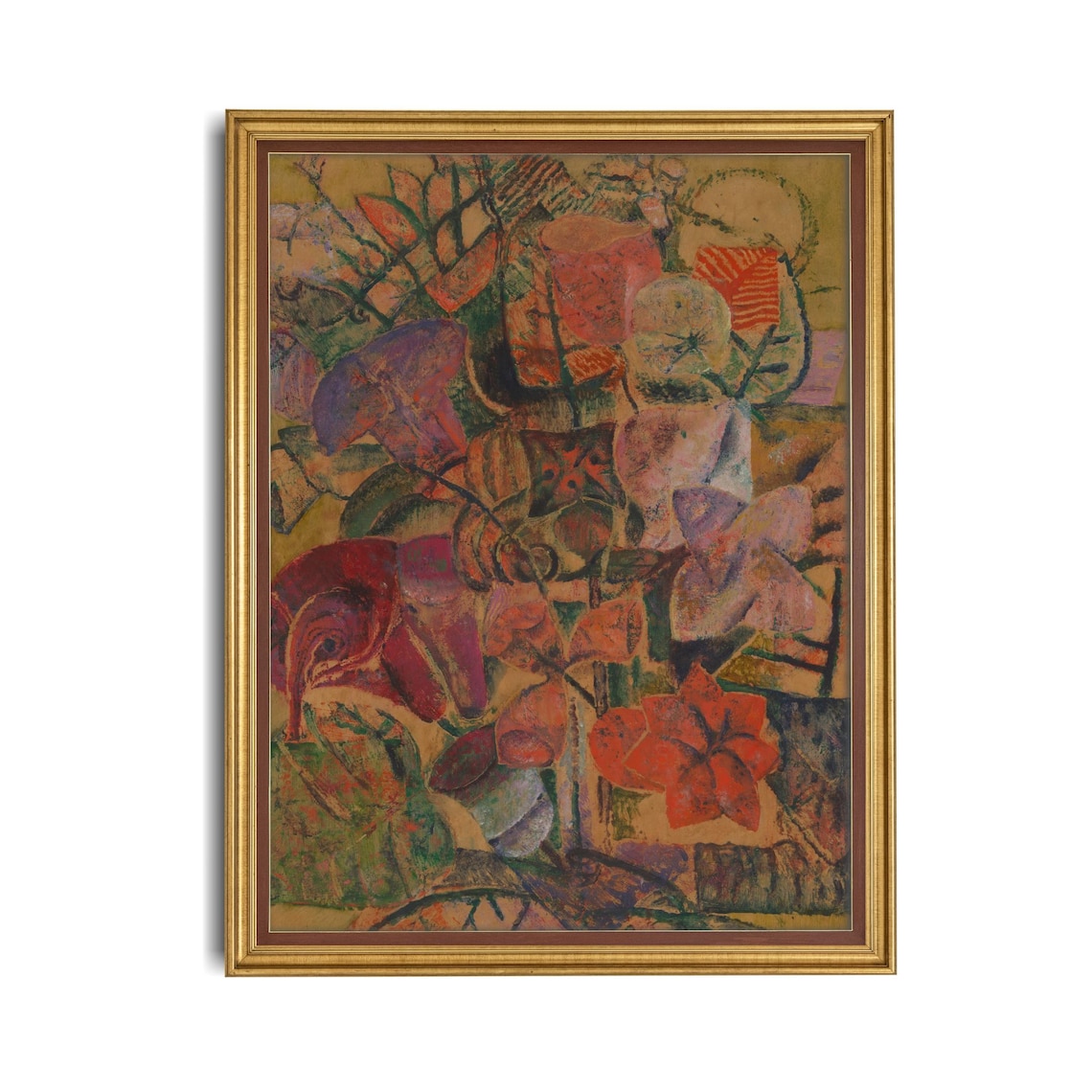 Vintage Abstract Floral Bouquet Pattern Art Print - Image 4