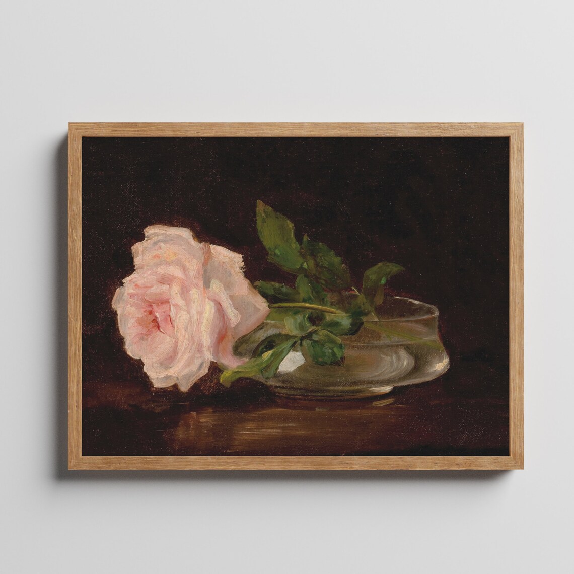 Print And Ship Still Life With Roses Vintage Oil Painting Floral Antique Art Print Fine Art Print Farmhouse Decor Mailed Art - Image 2