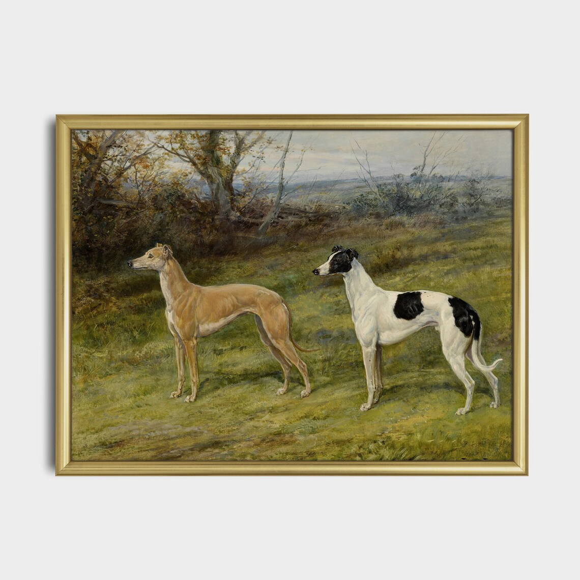 Vintage Dogs Painting, Antique Animal Art Print - Image 3
