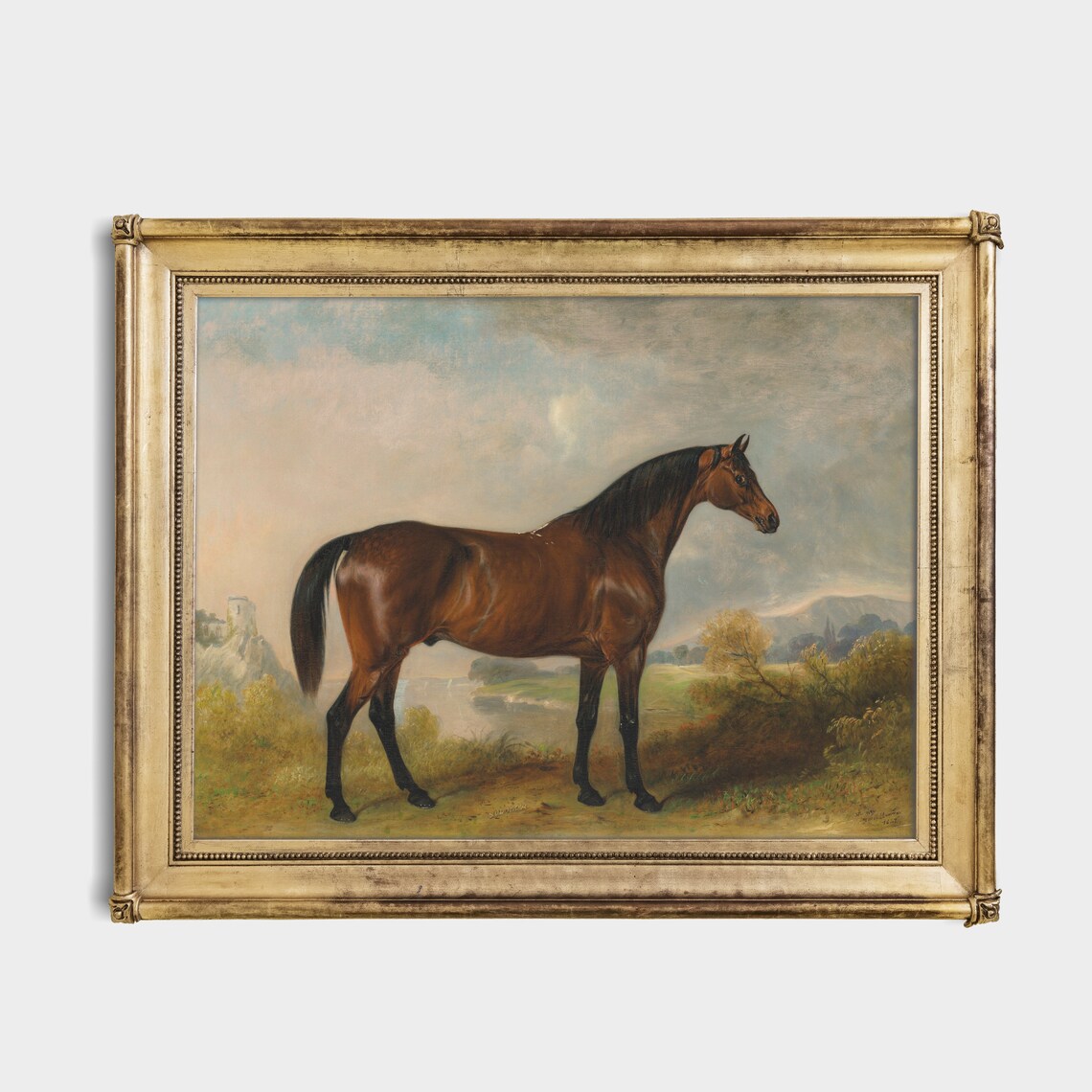 Vintage Horse Art Print, Antique Farmhouse Decor - Image 2