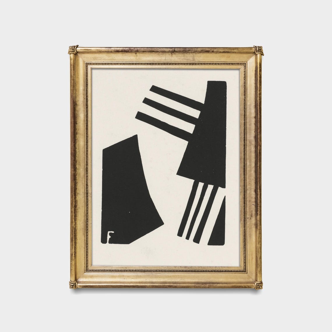 Minimalist Black Geometric Abstract on White Modern Wall Art - Image 5