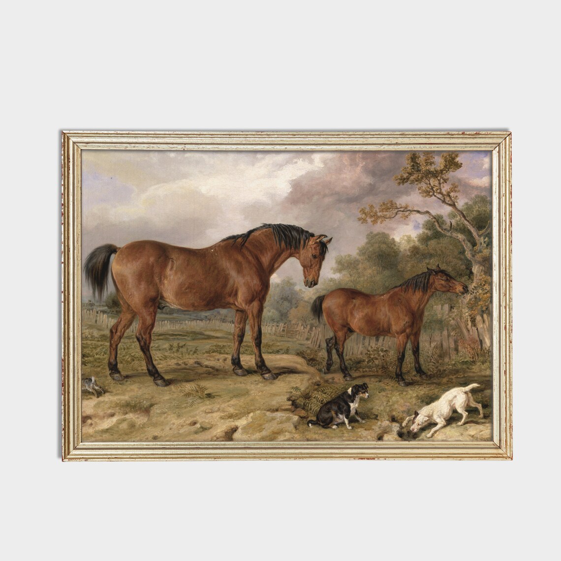Vintage Horse and Dog Equestrian Wall Art Print - Image 2
