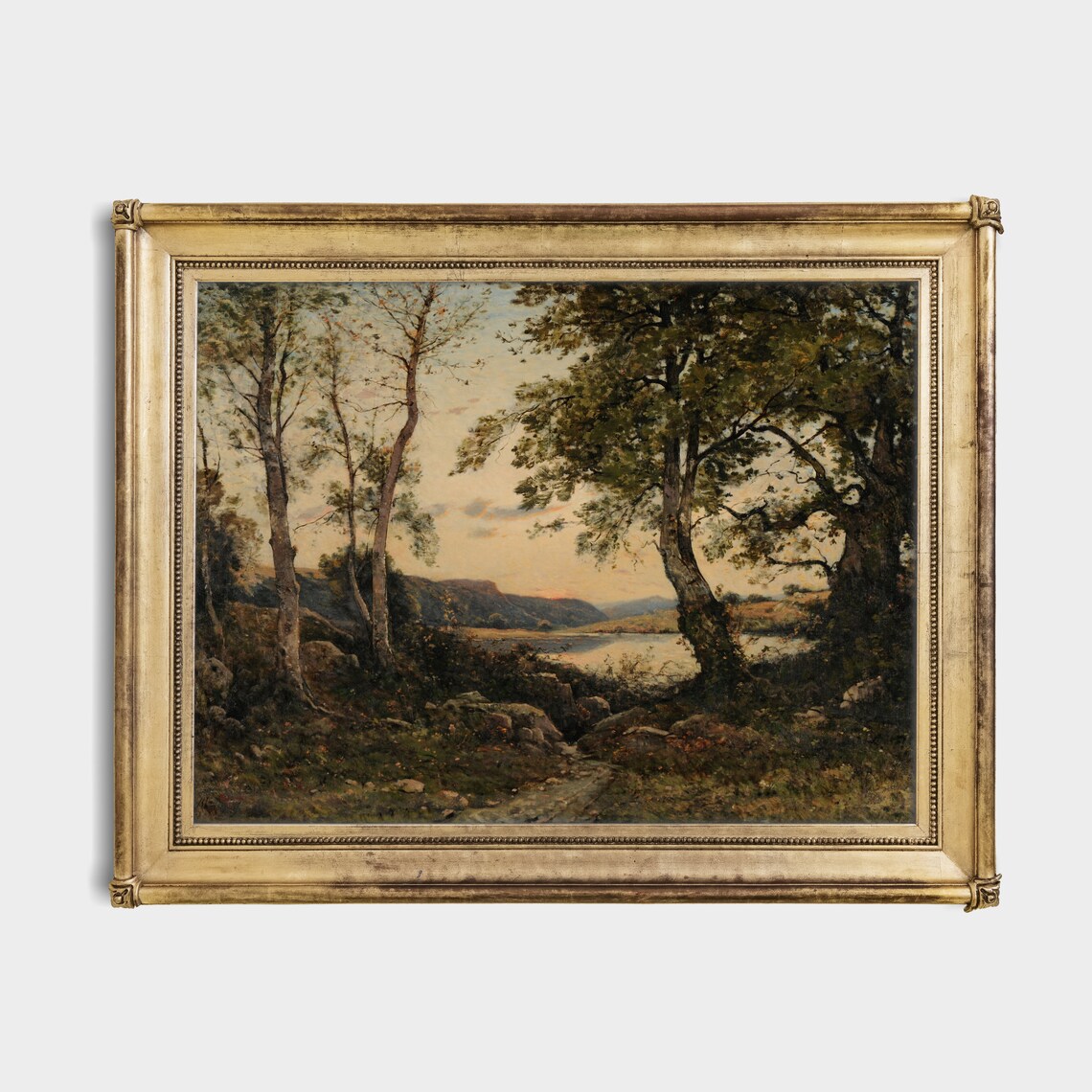 Mailed Vintage Landscape Painting, Farmhouse Decor - Image 2
