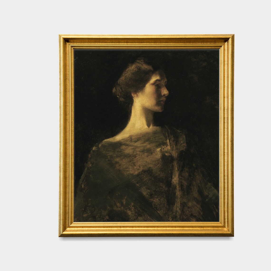 Vintage Woman Portrait, Antique Oil-Painting Style Art Print - Image 2