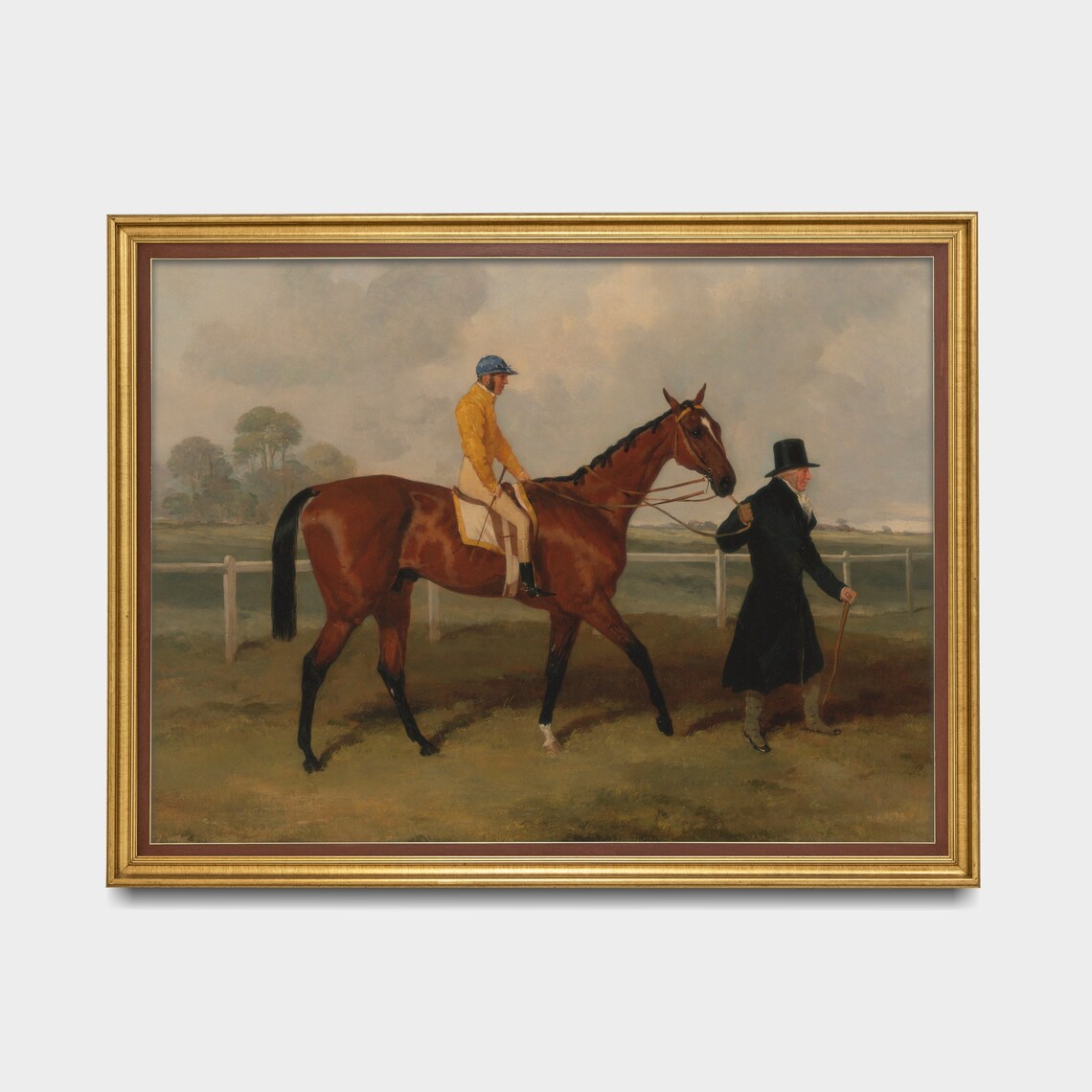 Racehorse and Jockey Vintage Thoroughbred Horse Racing Poster - Image 3