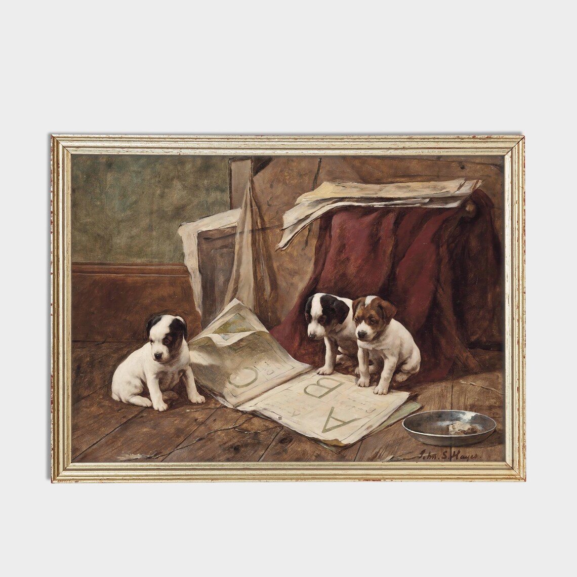 Dog Painting Vintage Animal Gift Art Print - Image 2