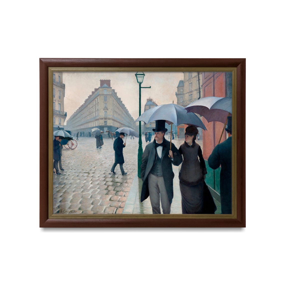 Caillebotte Paris Street Rainy Day Umbrellas Impressionist Poster - Image 2