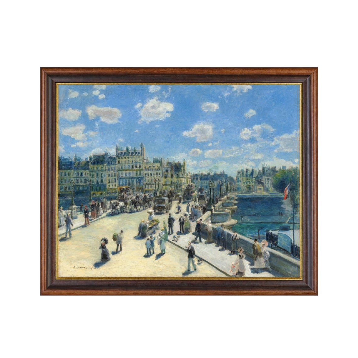 Renoir Pont Neuf Paris Crowded Bridge Impressionist Cityscape Poster - Image 4