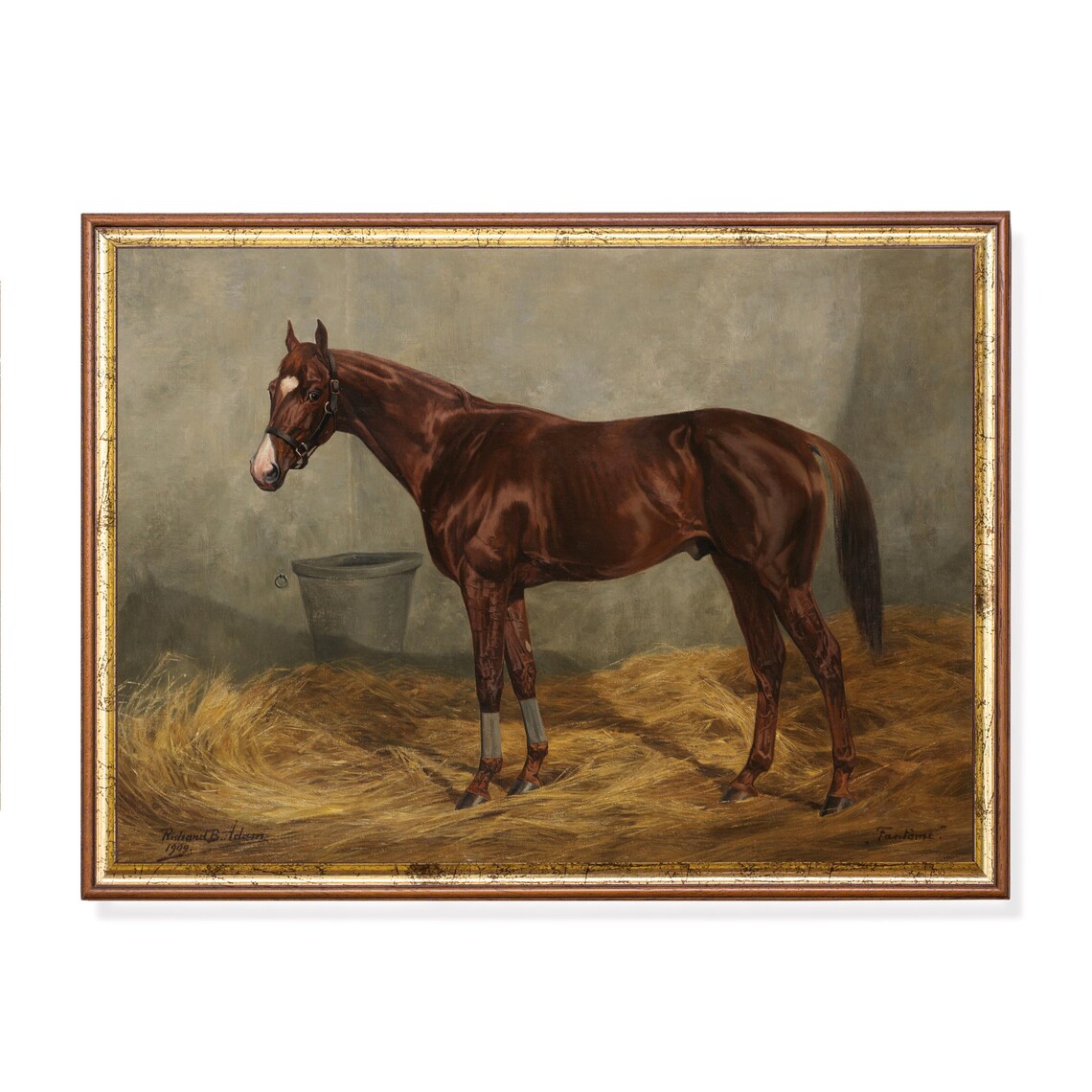 Horse Painting Antique Equestrian Poster