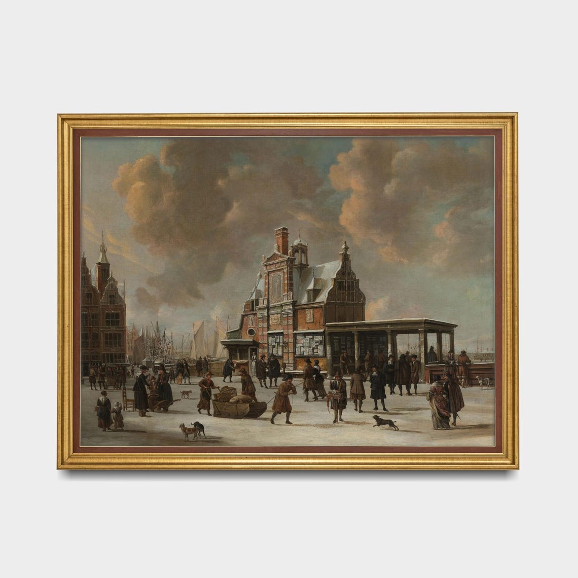 Printed And Shipped Vintage Winter Landscape Antique Art Print Cold Winters Scenes Moody Rustic Holiday Art Physical Prints - Image 5