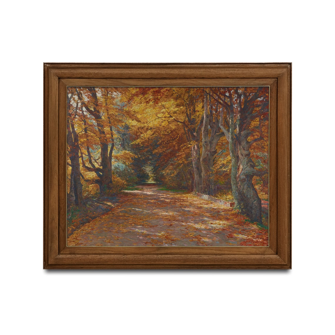 Printed And Shipped Vintage Autumn Landscape Antique Fall Painting Rustic Moody Print Nature Forest Fine Art Physical Prints - Image 2