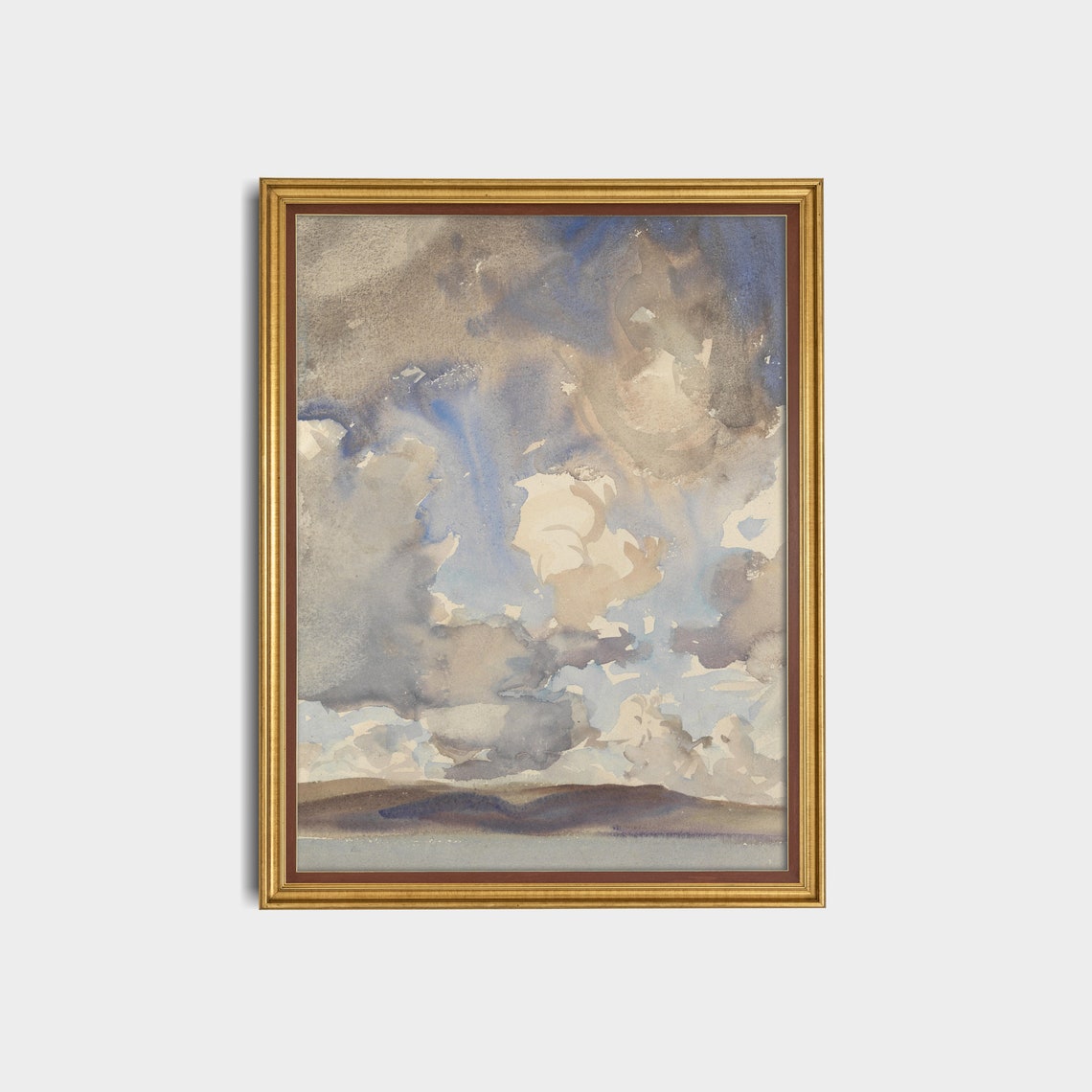 Vintage Cloud Study Antique Sky Painting Wall Art Rustic Print Farmhouse Decor 18th Century Fine Art - Image 3