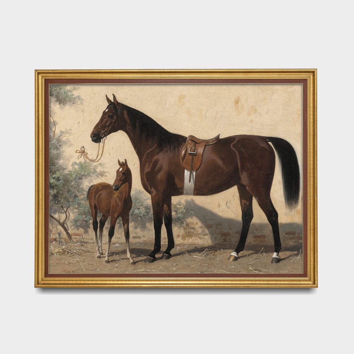 Vintage Horse Painting Farm Animal Poster - Image 3