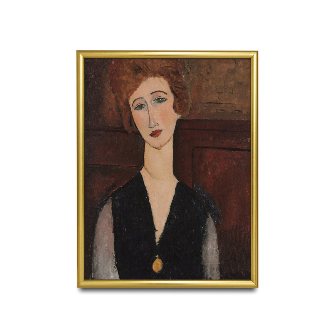 Antique Woman Portrait, Vintage Rustic Art Print - Image 3